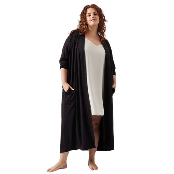 Athleta Other - NWT- Athleta Black Modal Full Length Robe Lounge, Size small/medium